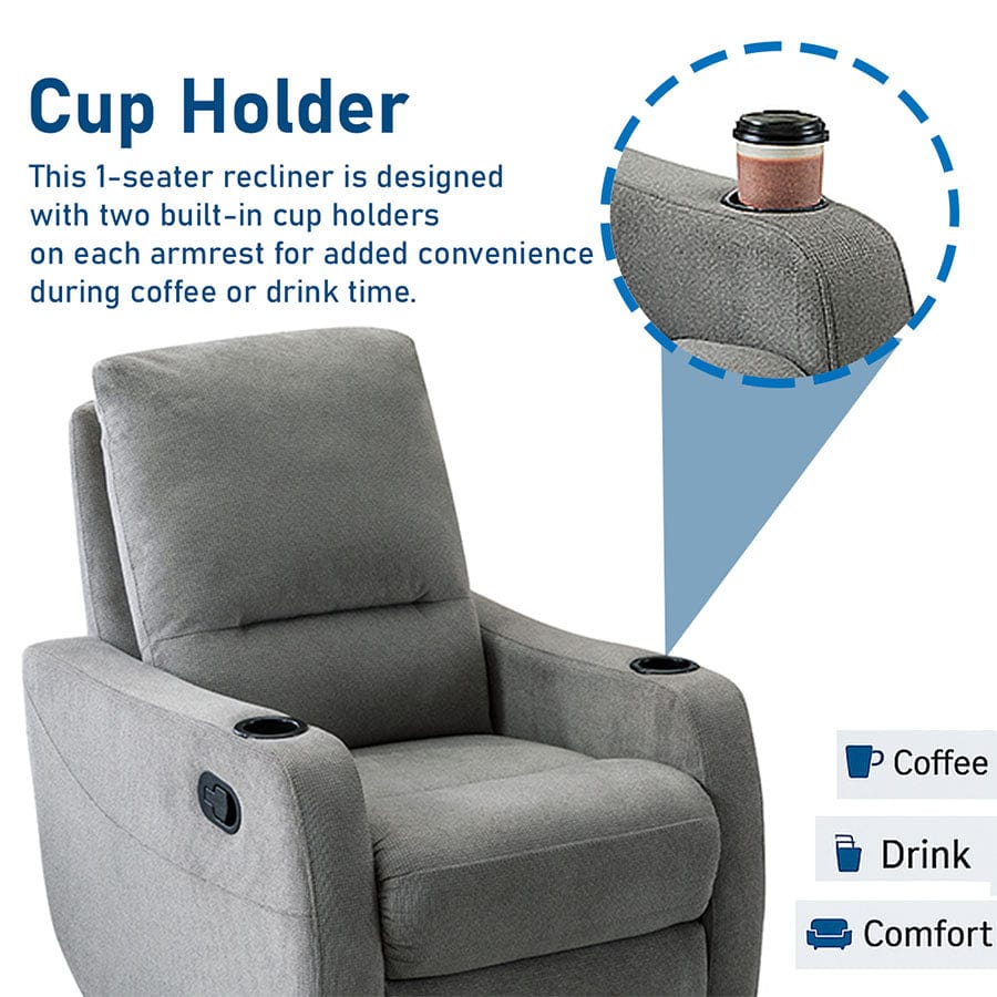 Arlington 1 Seater Recliner Sofa - Image 30