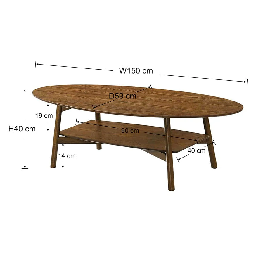 Cassidy Oval Coffee Table - Image 10