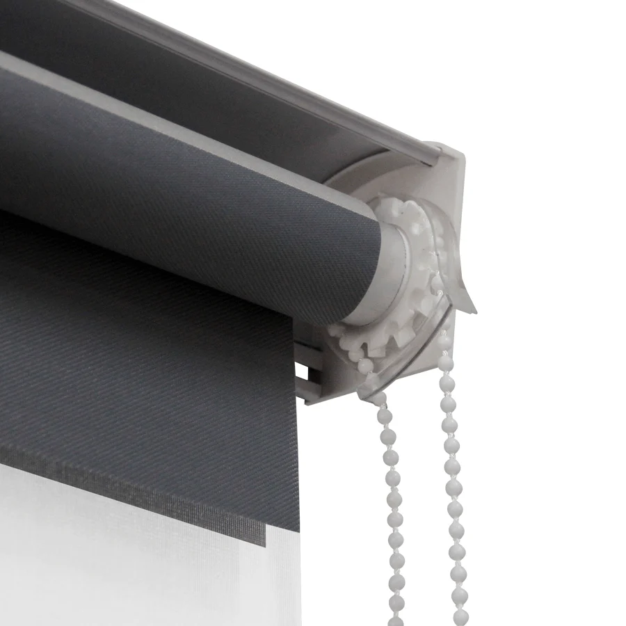 Dark Grey Zebra Blackout Blinds - Image 4