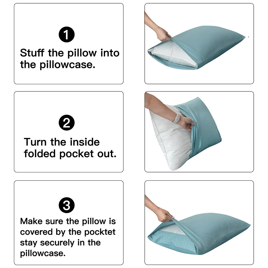Basic Duck Egg Plain 3pc Sheet Set - Image 10