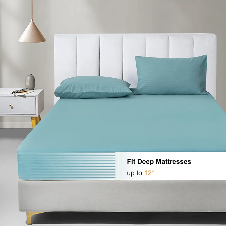 Basic Duck Egg Plain 3pc Sheet Set - Image 4