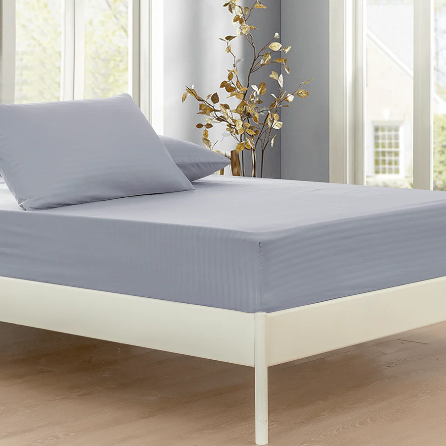 Basic Gray Plain 3pc Sheet Set - Image 3