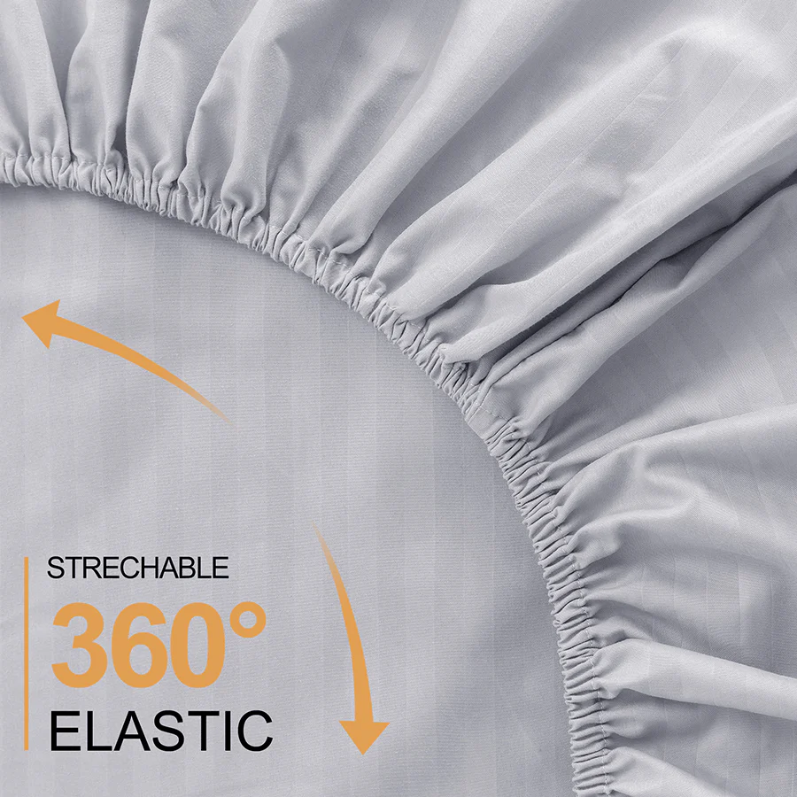 Basic Gray Plain 3pc Sheet Set - Image 5