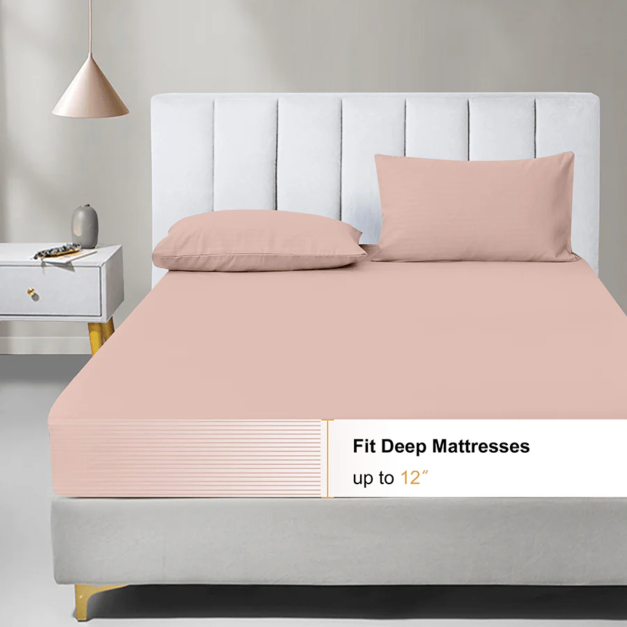 Basic Rose Dust Plain 3pc Sheet Set - Image 4