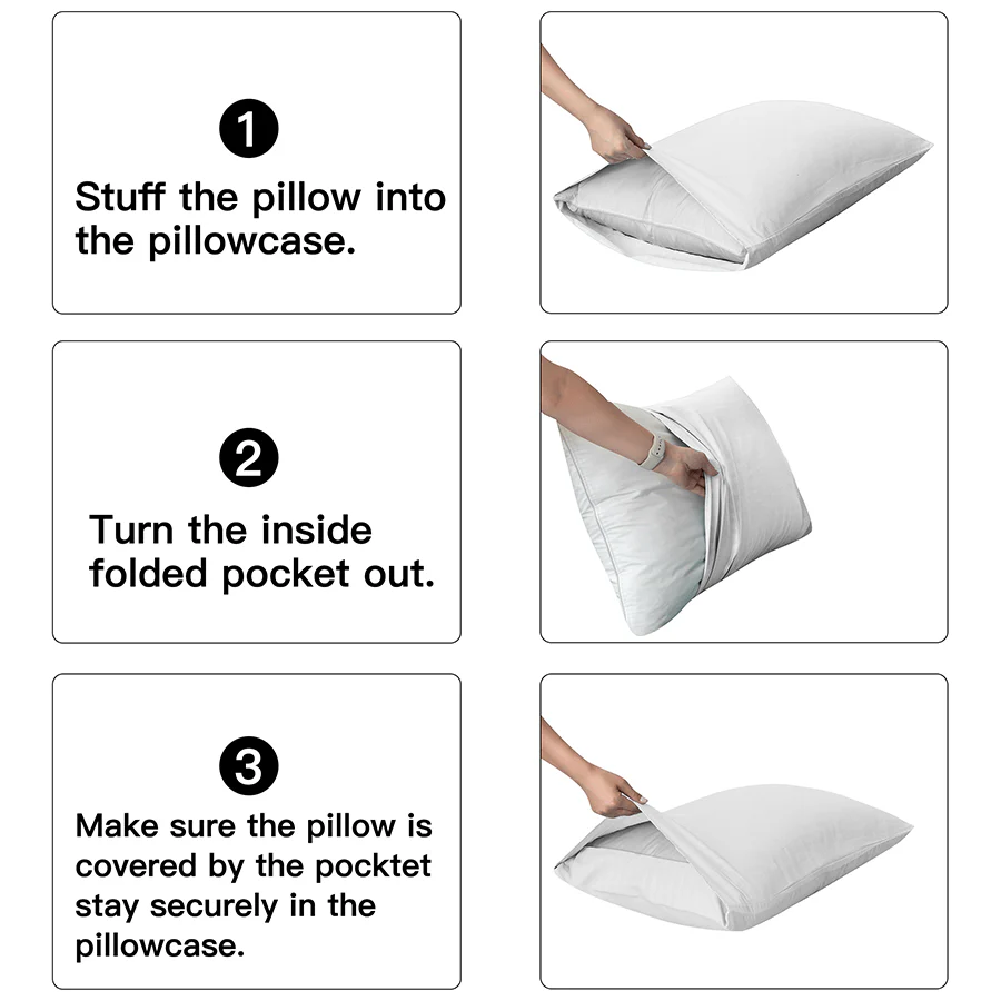 Basic White Plain Pillowcases - Image 4