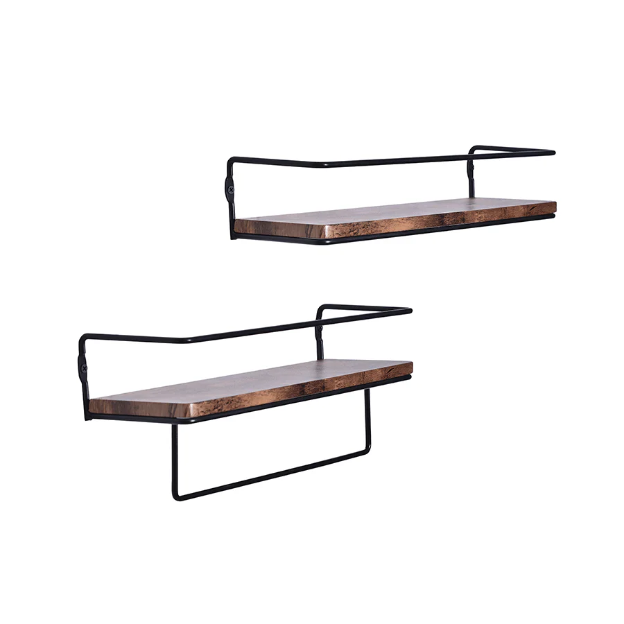Ekon Set of 2 Shelves with Bracket