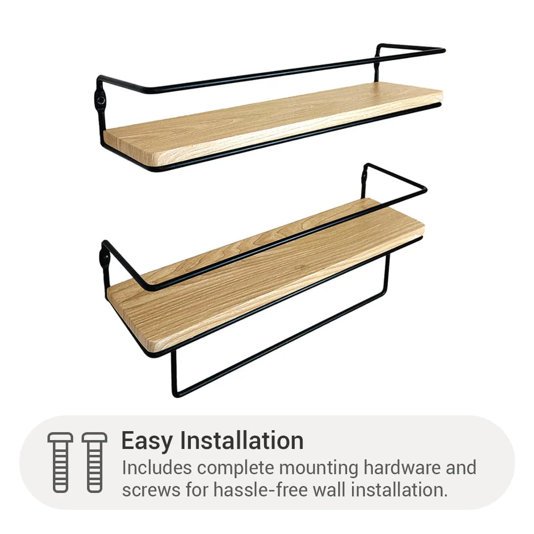 Ekon Set of 2 Shelves with Bracket - Image 15