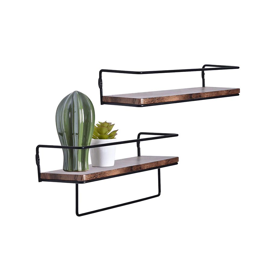 Ekon Set of 2 Shelves with Bracket - Image 3