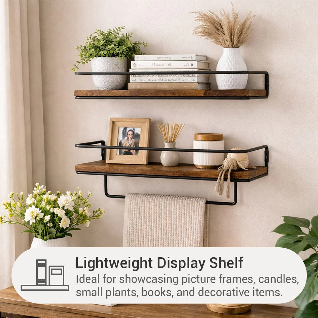 Ekon Set of 2 Shelves with Bracket - Image 7