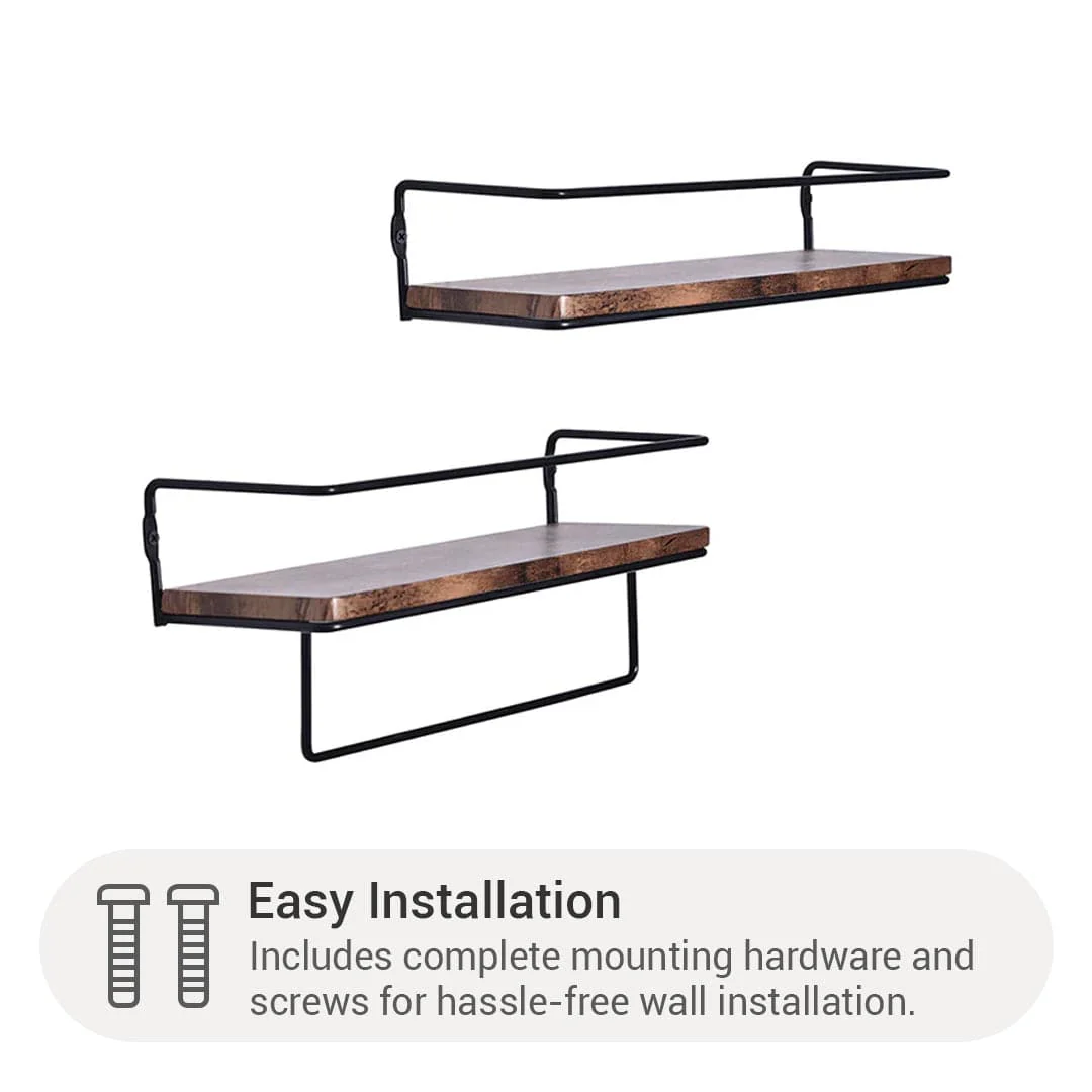 Ekon Set of 2 Shelves with Bracket - Image 8