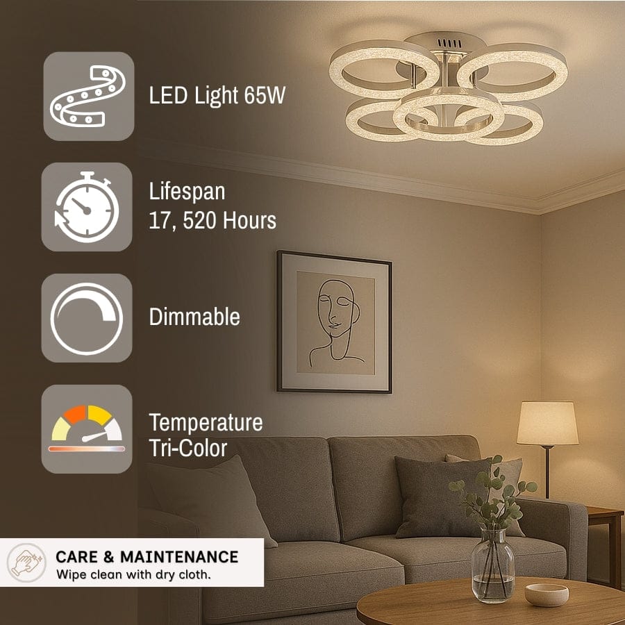 Gasha LED Semi-Flushmount - Tricolor - Image 5