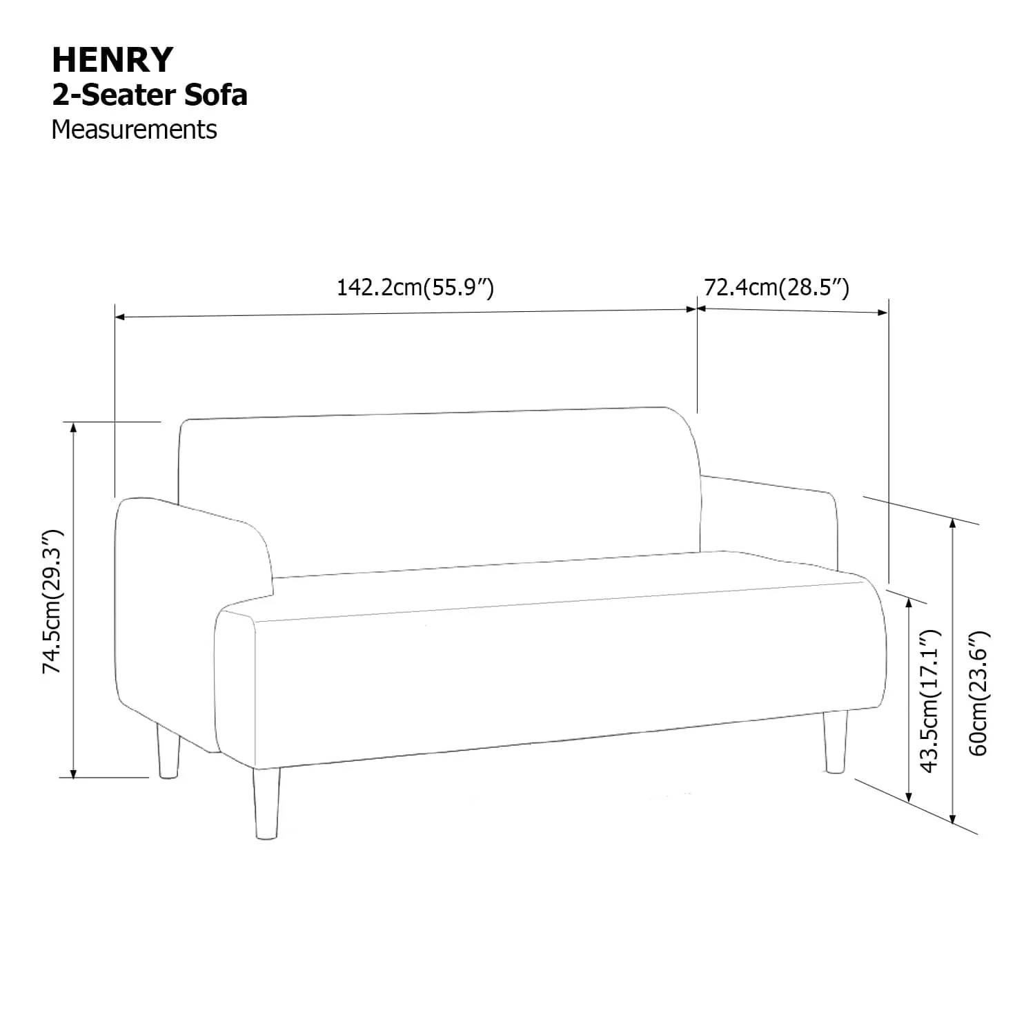Henry 2 Seater Sofa - Image 18