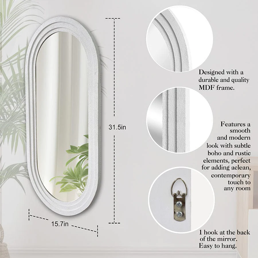 Jari Decorative Pill Mirror 40x80cm - Image 4
