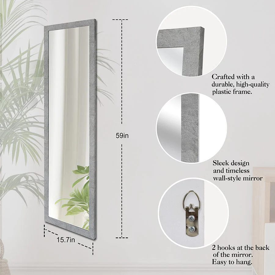 Jarvia Slate Framed Mirror 40x150cm - Image 6