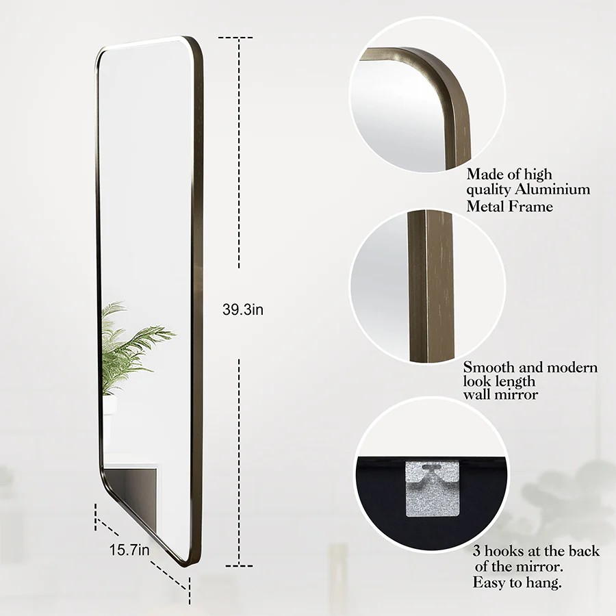 Jensy Rectangle Wall Mirror - Image 12