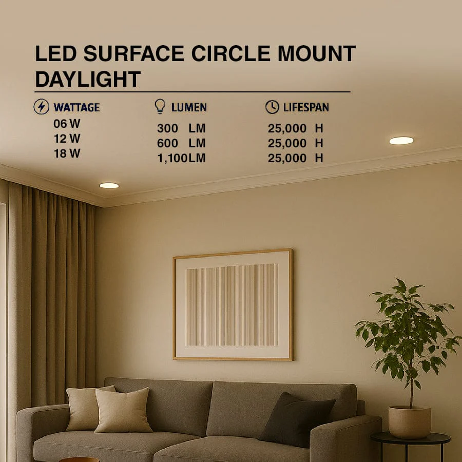 LED Surface Circle Mount Daylight - Image 3