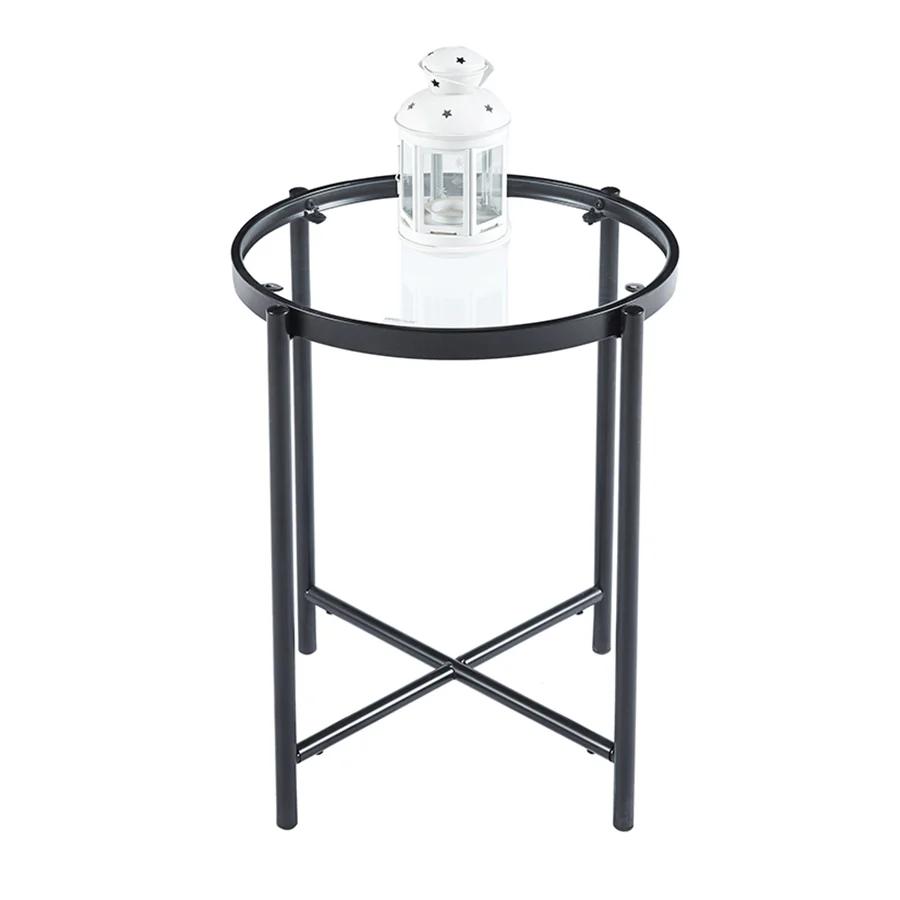 Livia Glass Side Table - Image 4