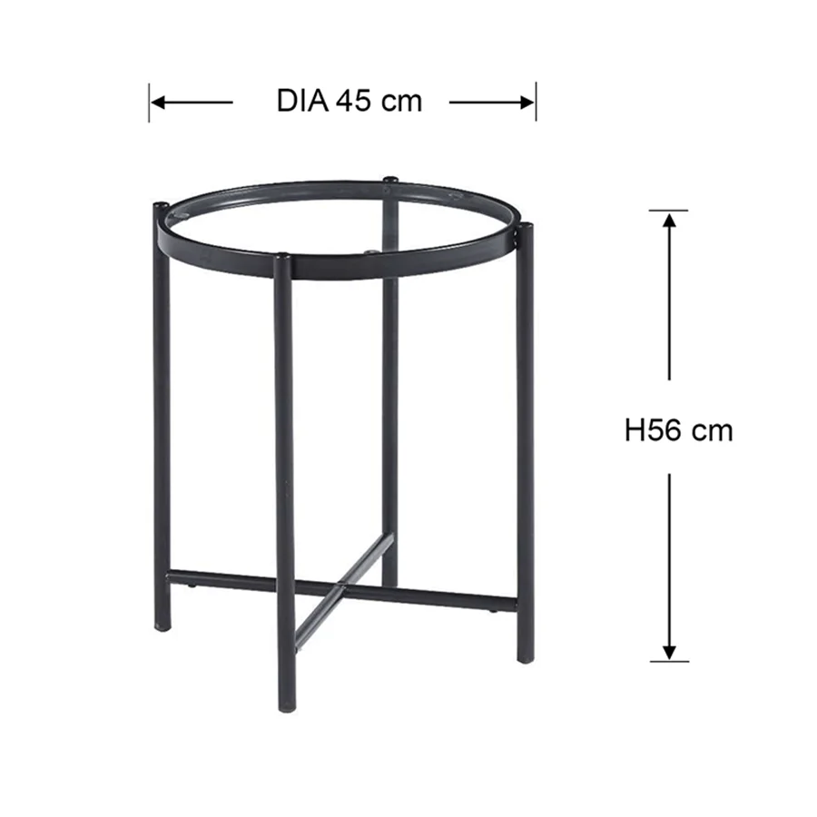 Livia Glass Side Table - Image 7