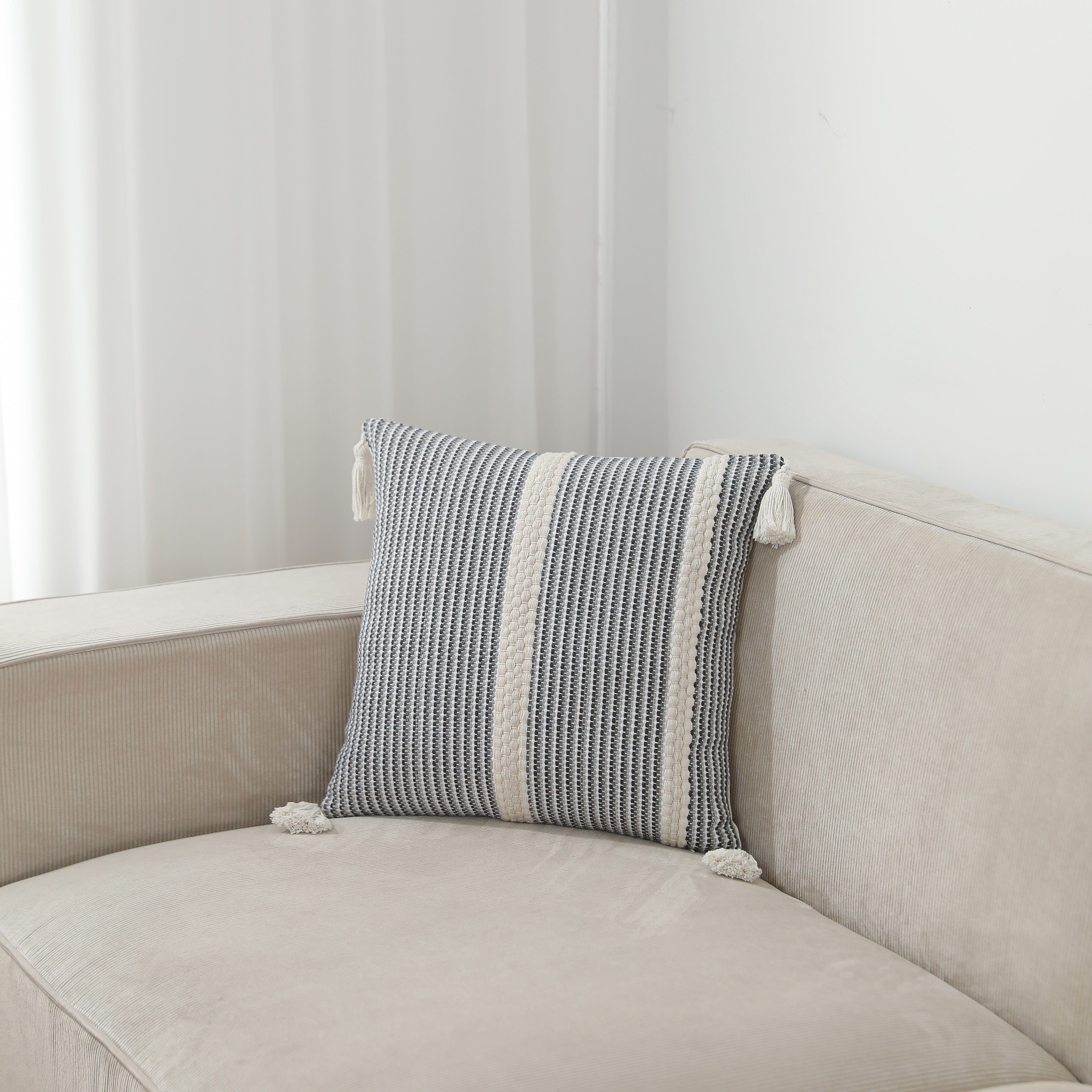Milica Boho Black Throw Pillowcase - Image 2
