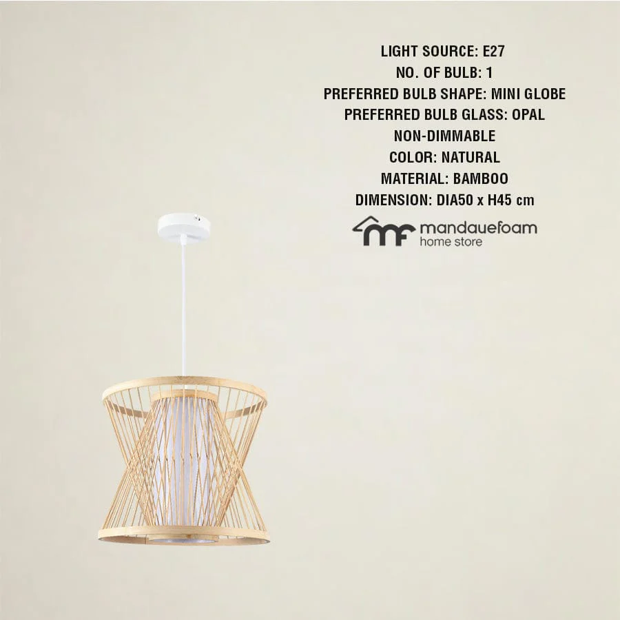 Monar Natural Bamboo Pendant Light - Image 5