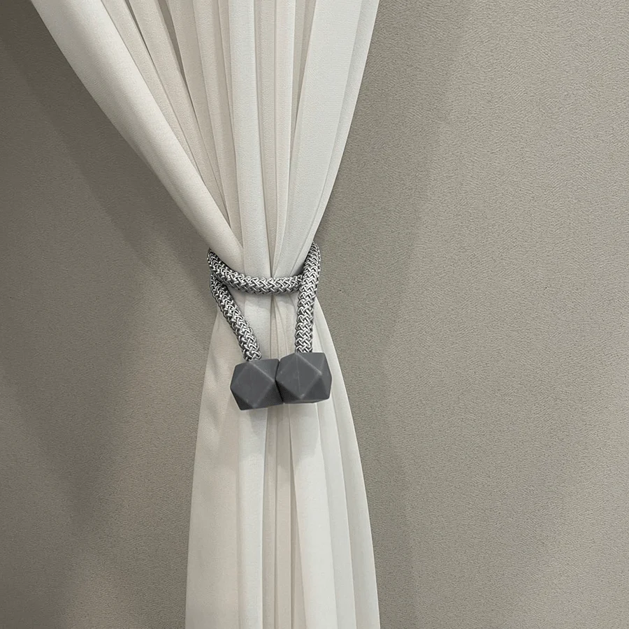 Sabine Grey Magnetic Tieback Pair - Image 3