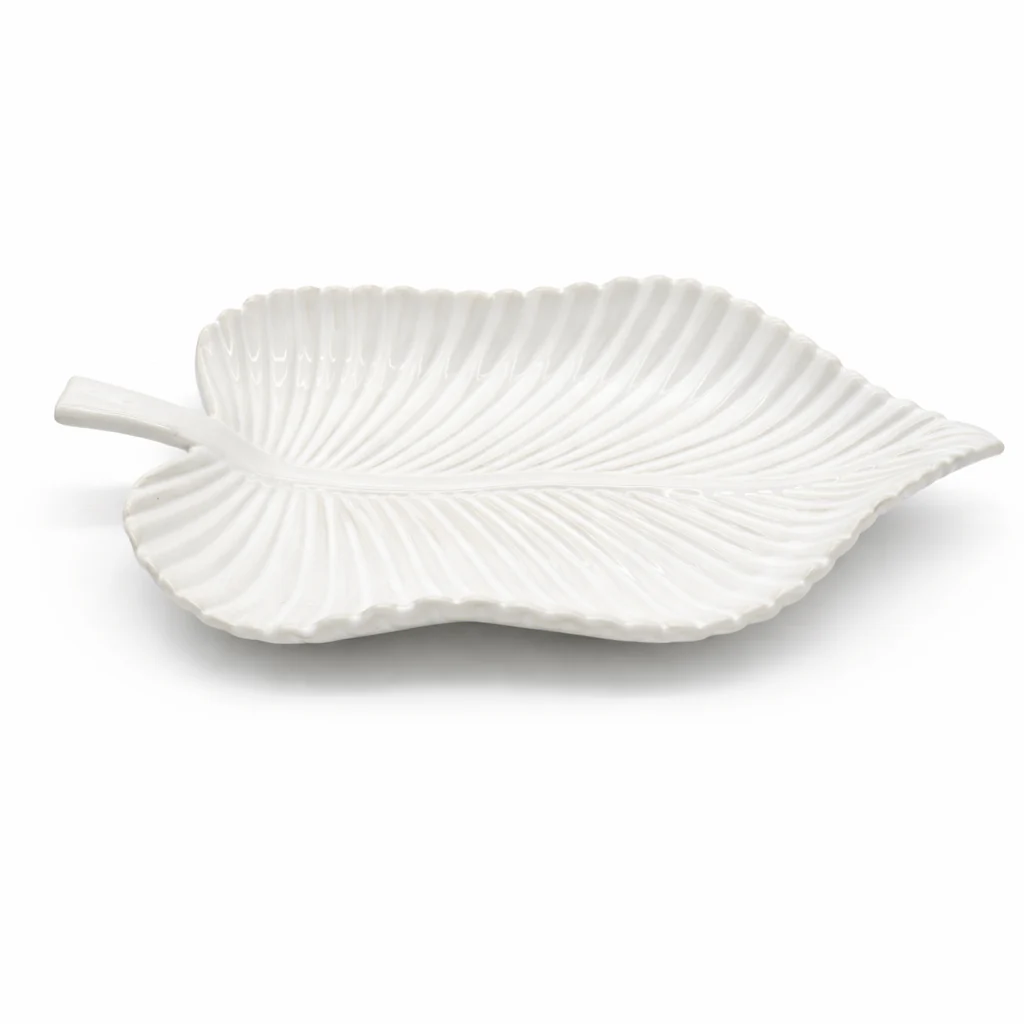 Tropical Leaf Ceramic Decor Plate