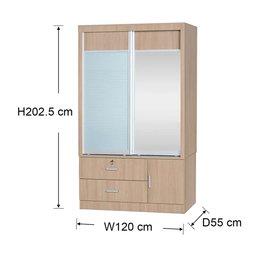 Vania 120 cm Sliding Wardrobe - Image 11