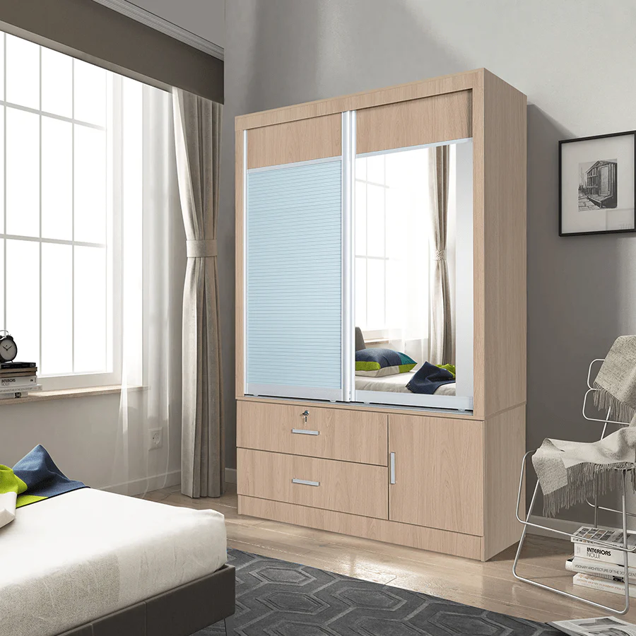 Vania 120 cm Sliding Wardrobe - Image 3