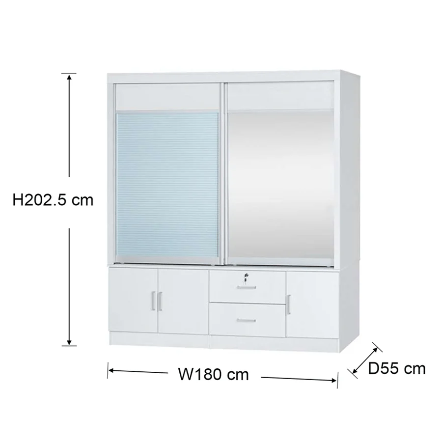 Vania 180 cm Sliding Wardrobe - Image 11