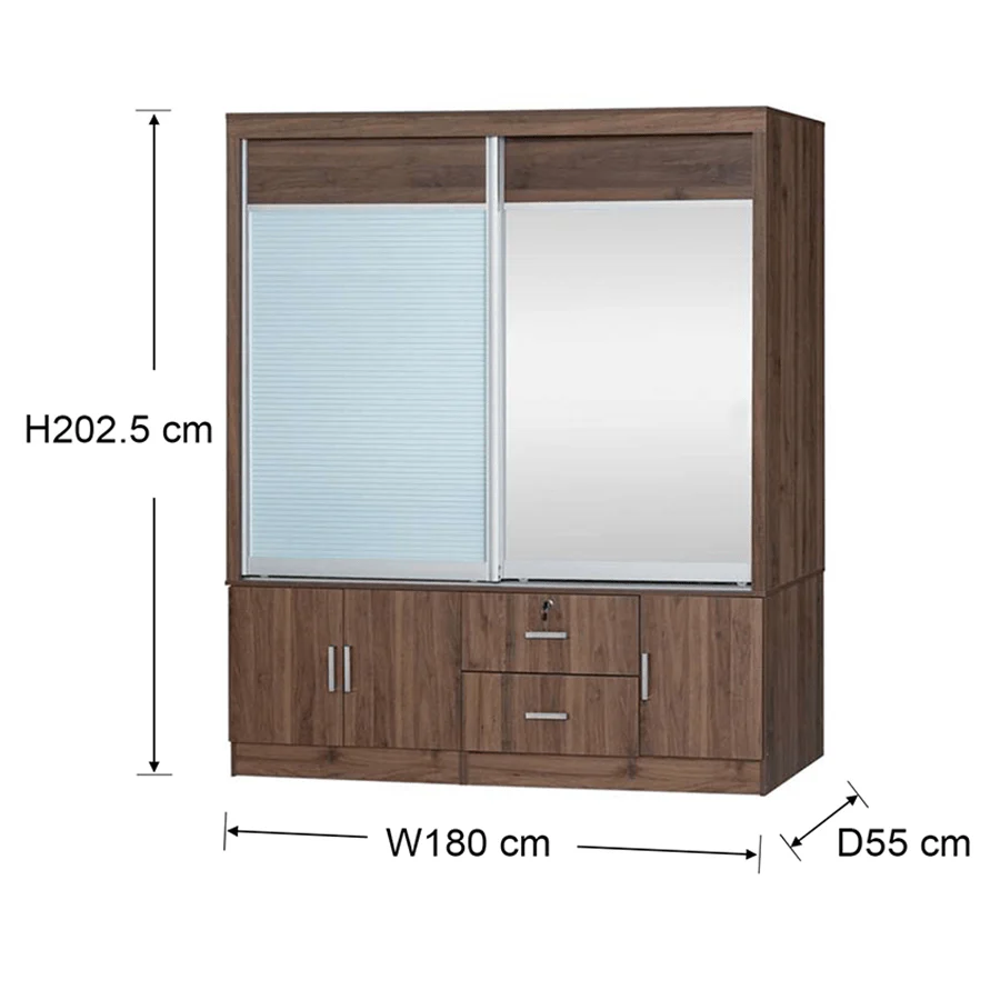 Vania 180 cm Sliding Wardrobe - Image 21