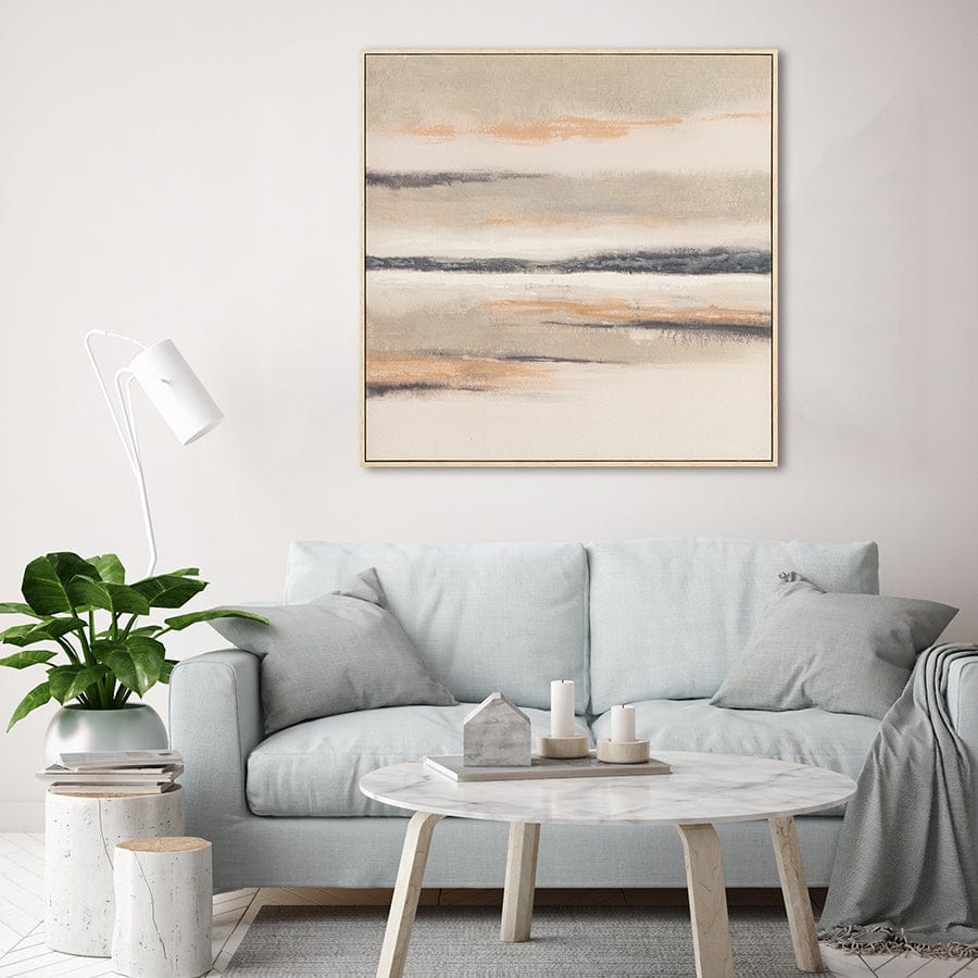 Whit Canvas Wall Art with PS Frame 100x100 cm - Image 2